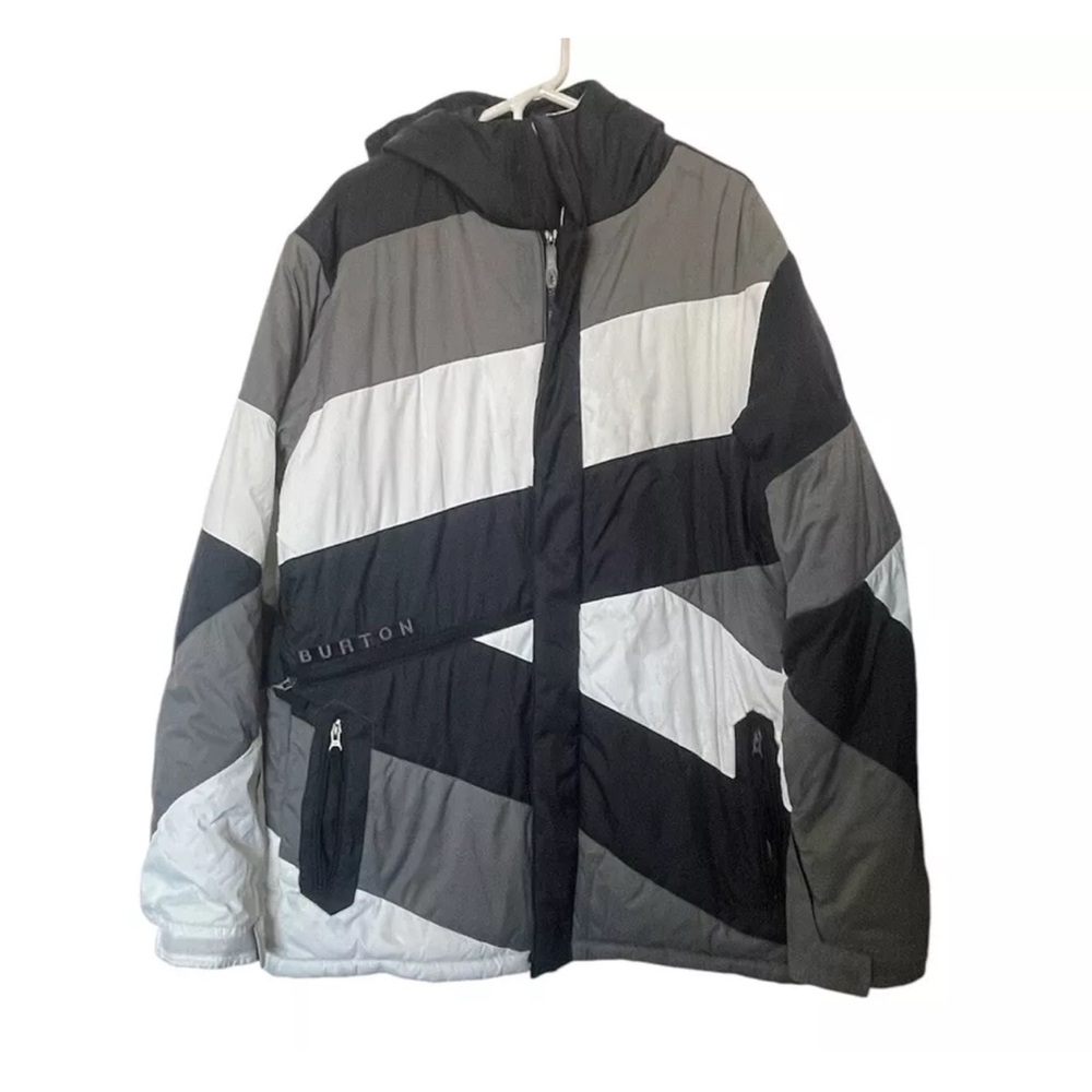 Burton Men’s Snowboarding Jacket Ski Winter Large Dry Ride Black/White